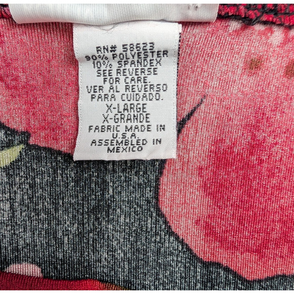 Vintage Kathy Ireland Skirt Womens XL Floral Slinky Pull On 90s Phoebe Buffet - Picture 6 of 6